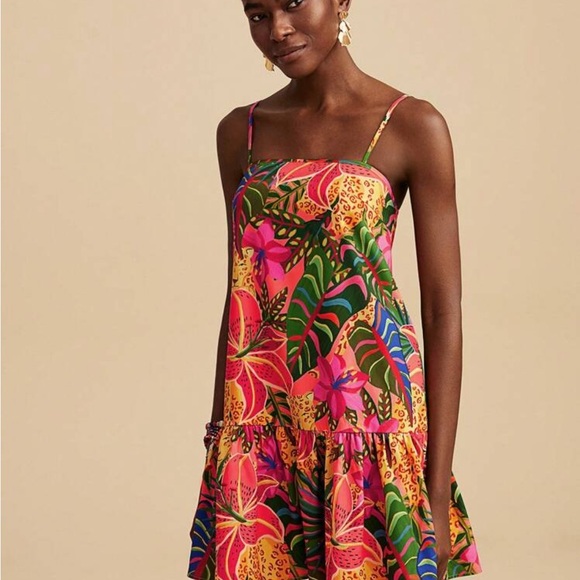 🌙SHEIN Vibrant Floral Spaghetti Strap Dress🌙 - Picture 4 of 10